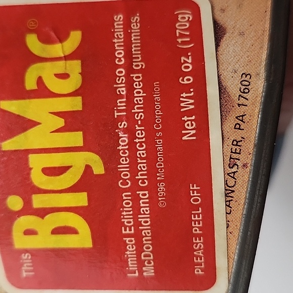 Vintage 1996 Limited Edition McDonald's Big Mac Hamburger Collector's Tin - Picture 8 of 12